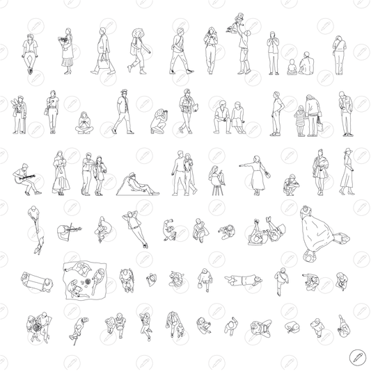 Cad & Vector - Daily People 01 & 02 (2 in 1)