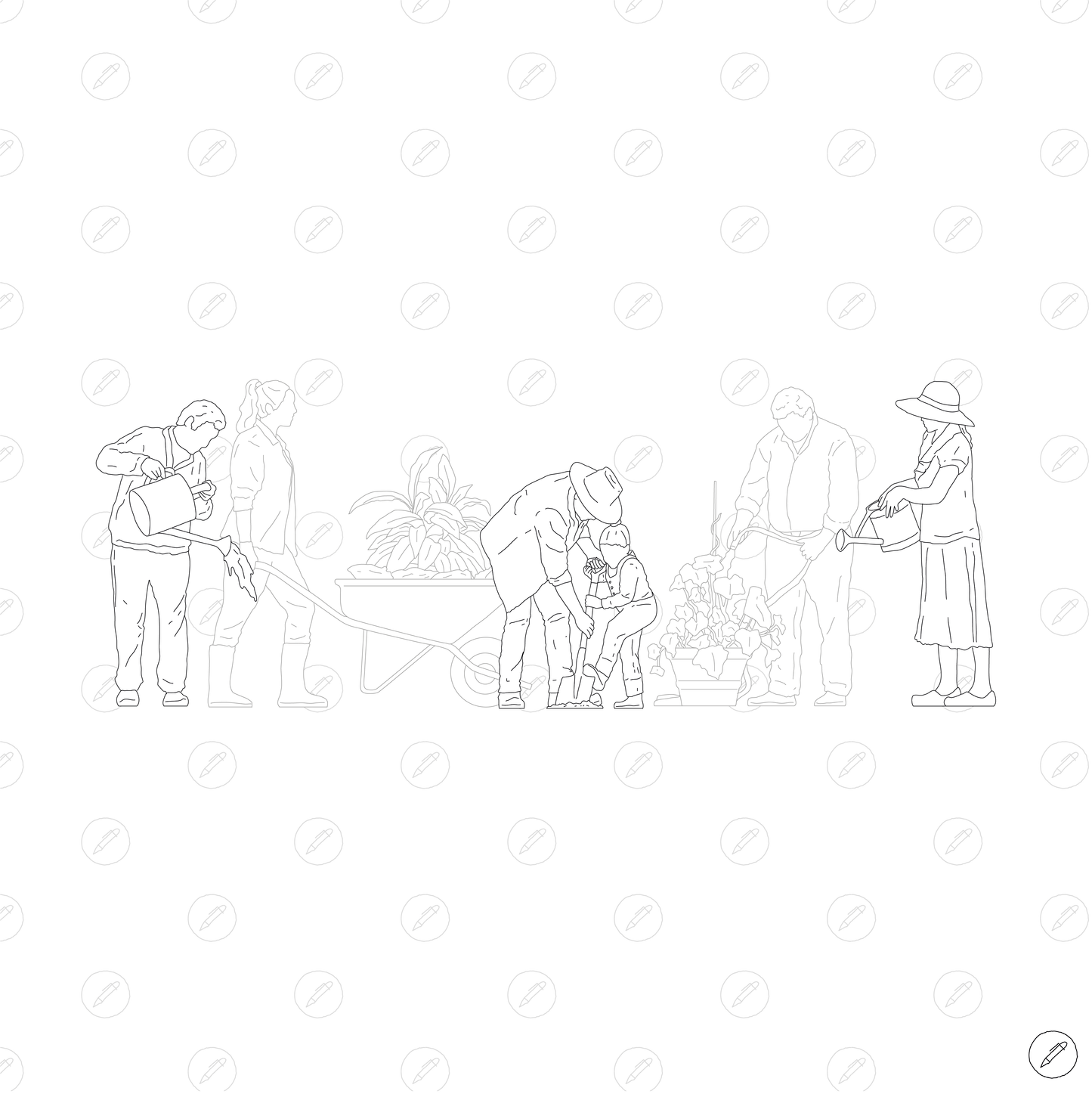 Cad & Vector - Gardening People