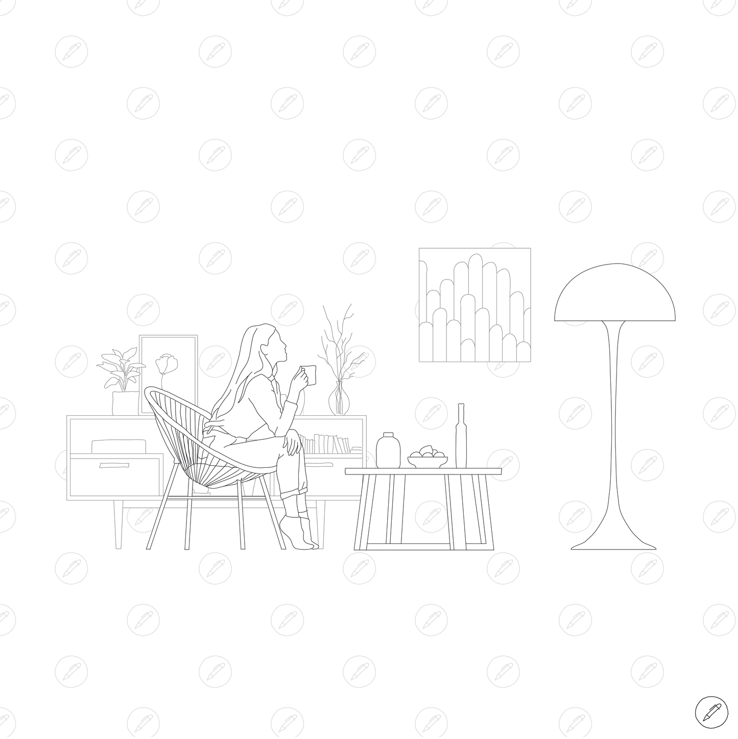 Cad & Vector - Living Room Furniture