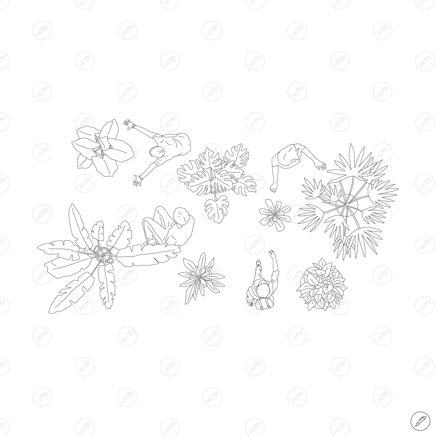 Cad & Vector - Potted Plants