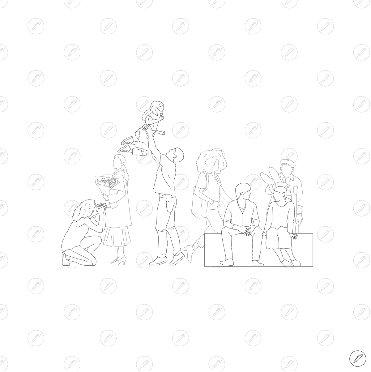 Cad & Vector - Daily People 01 & 02 (2 in 1) – CAD Lab Studio